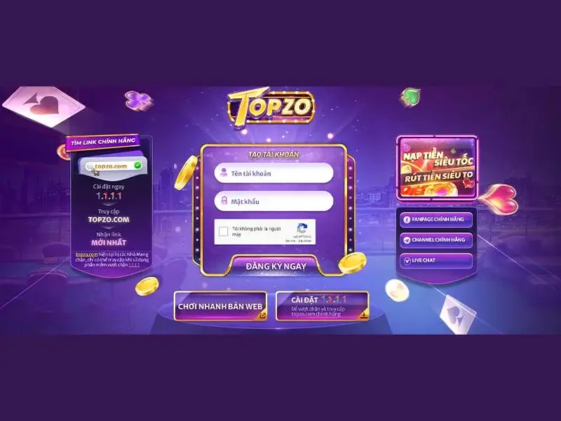 Quy trình tải game Topzo vừa đơn giản vừa nhanh 